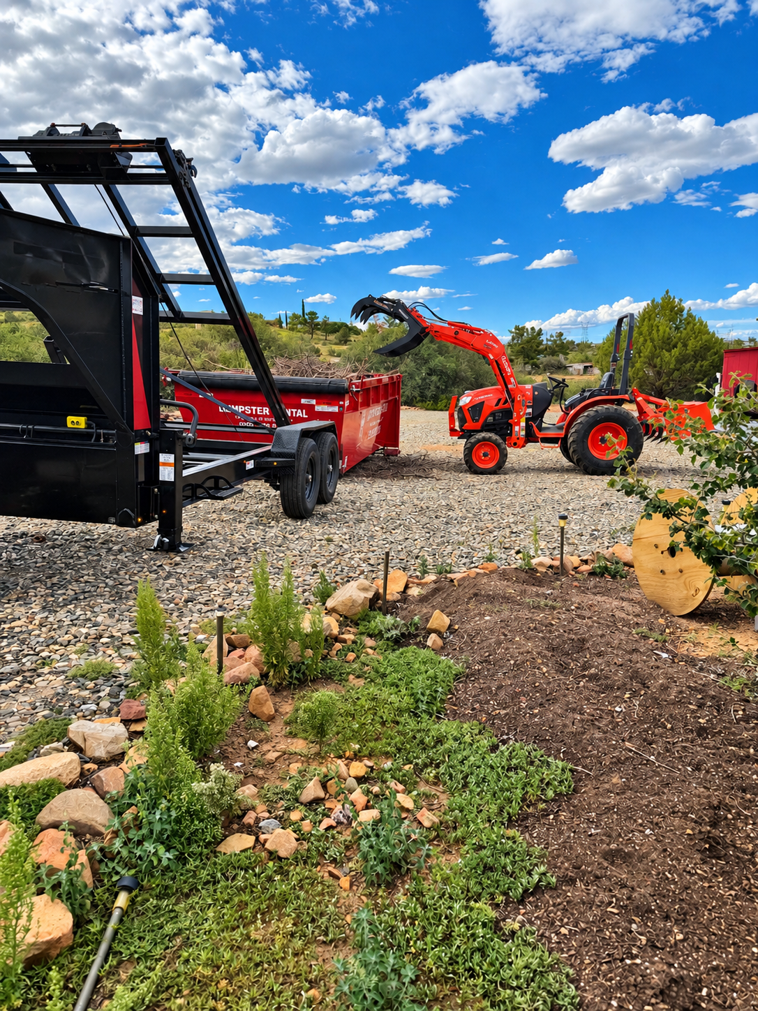 Nelco Enterprises dumpster rental equipment in action